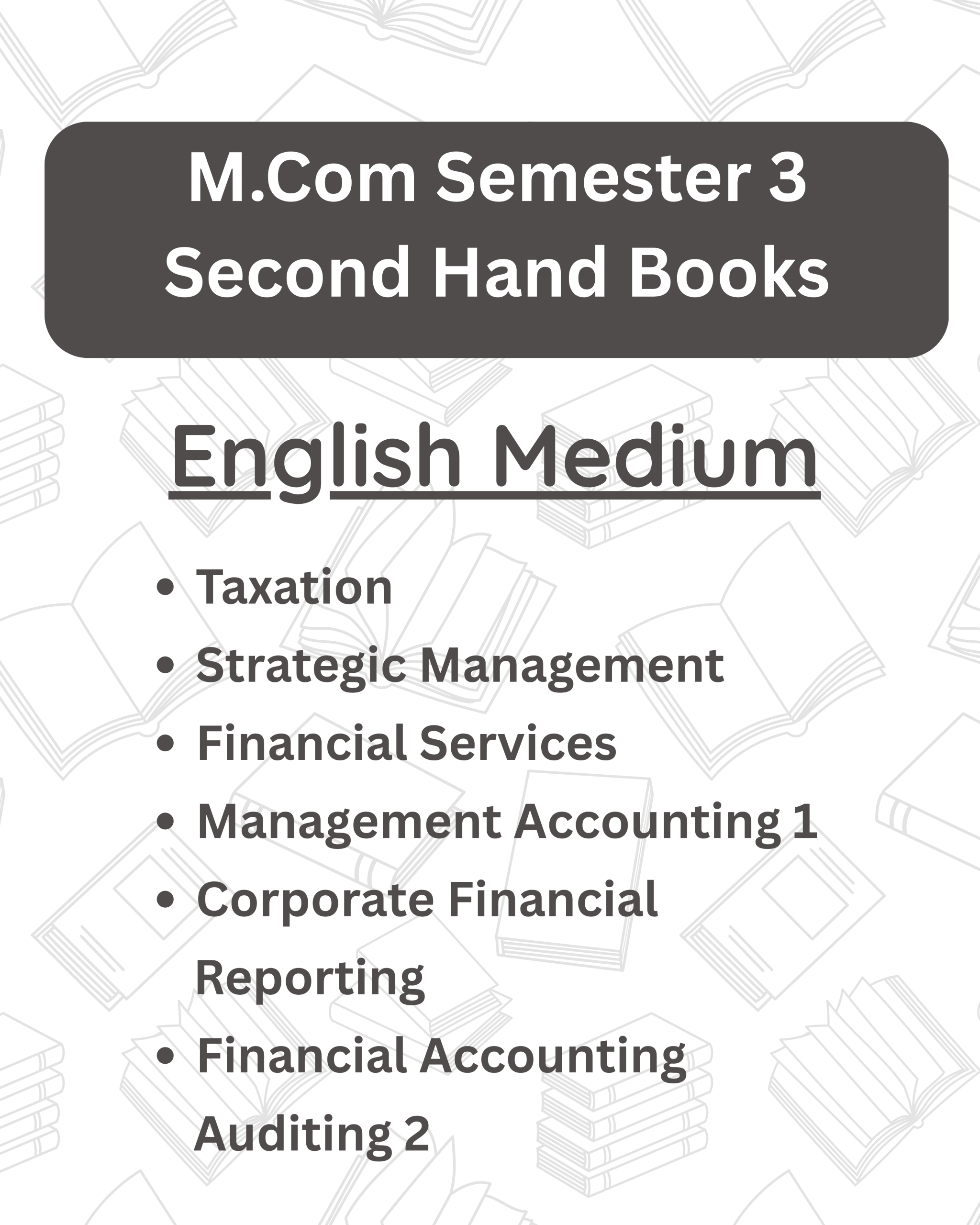 M.Com Semester 3 - English Medium