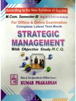 Strategic Management M.Com Semester 3 - English Medium